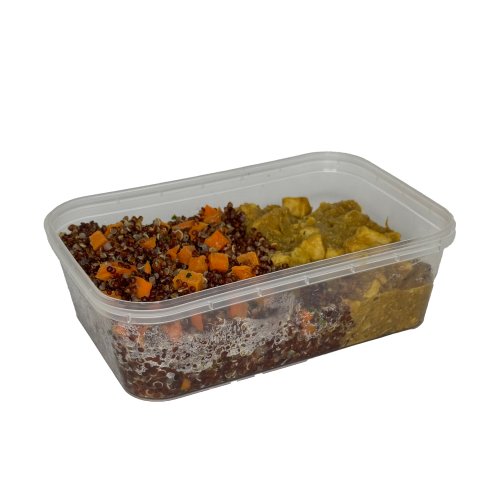 Frango Agridoce com Quinoa e Cenoura